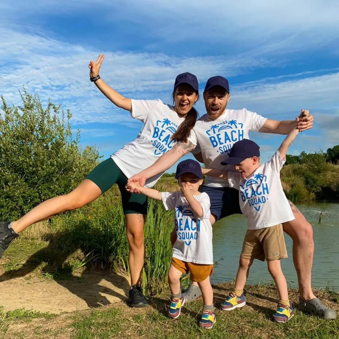 2024 Beach Squad Family Matching White T-Shirts