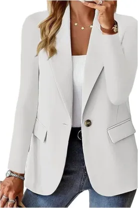 Blazers for Women 2025 Trendy Business Casual Jackets Long Sleeve Open Front Cardigan Work Suit Spring Fashion Blazer
