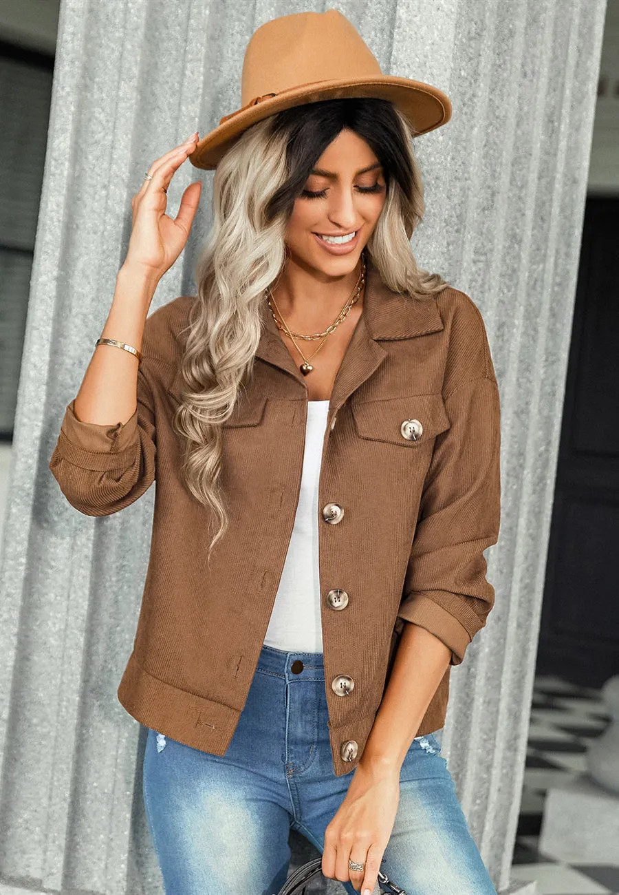 Contrast Button Down Jacket