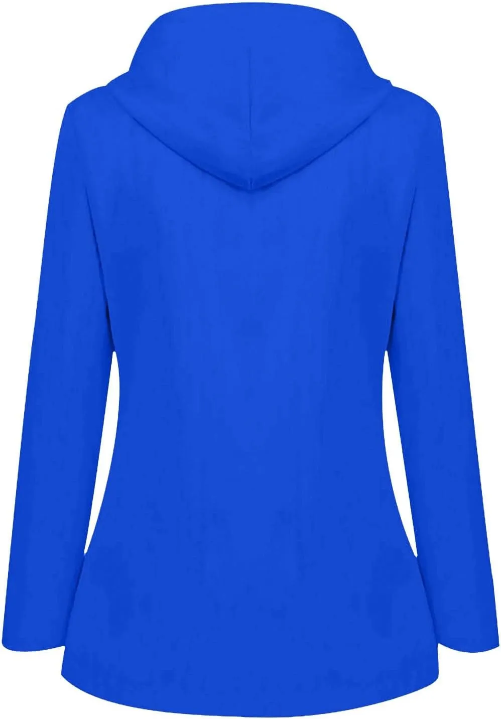 FONMA Rain Coats for Women Plus Size Waterproof Hoodie Jacket Windproof Windbreaker Lightweight Raincoat Drawstring Pockets