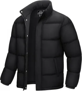 MAGCOMSEN Men's Down Jacket Warm Puffer Jacket Winter Coats Water Resistant Windproof Insulated Jacket