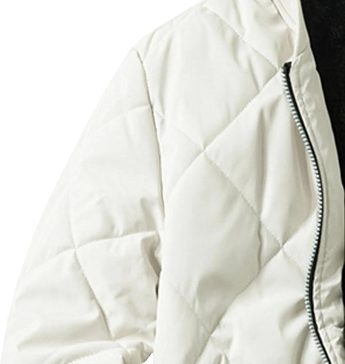 Mens Thicken Pilot Padded Coats Windproof Quilted Puffer Warm Jacket Zip Up Midweight Thick Bomber Coat