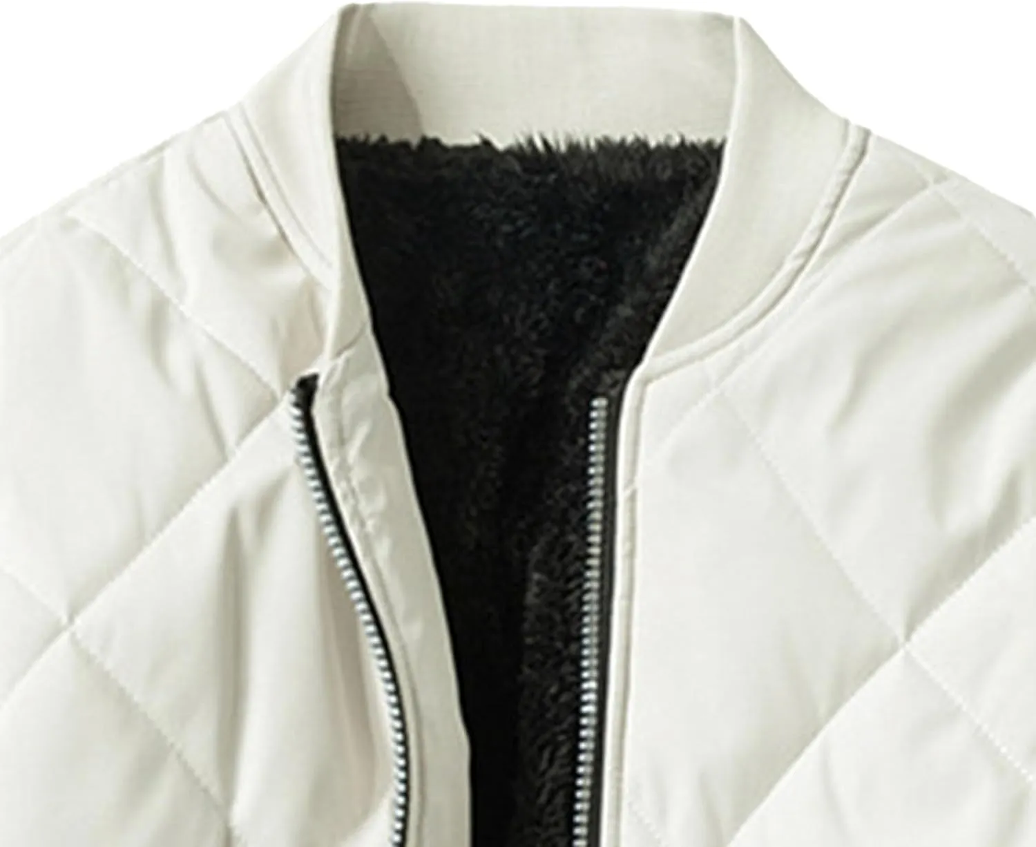 Mens Thicken Pilot Padded Coats Windproof Quilted Puffer Warm Jacket Zip Up Midweight Thick Bomber Coat