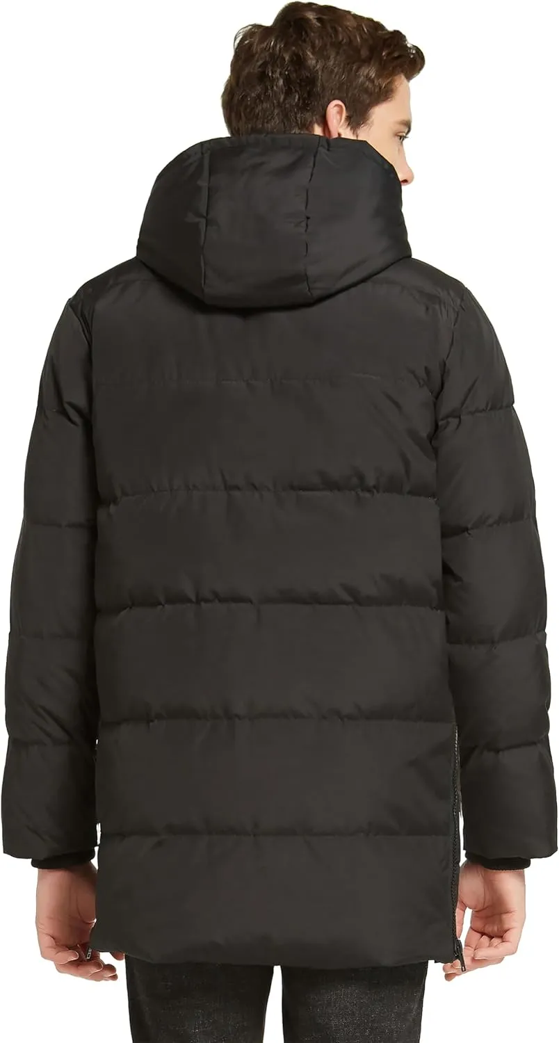 Orolay Men's Thickened Down Jacket Hooded Winter Puffer Jacket with 6 Pockets