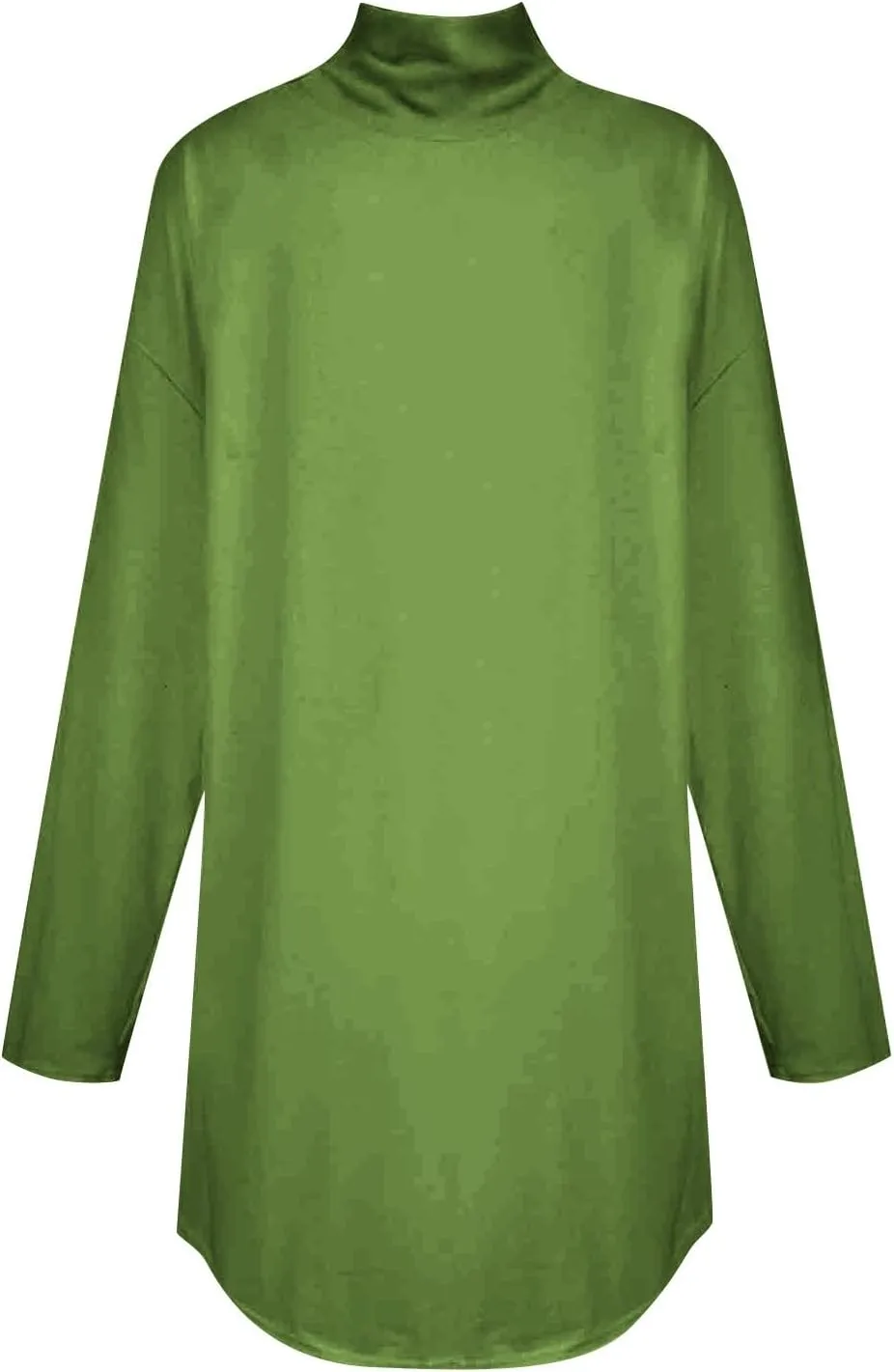 slqdgmryz Turtle Necks Tops for Women Long Sleeve Fall Shirts Mock Turtleneck Dressy Blouses Drop Shoulder Long Tunic Tops