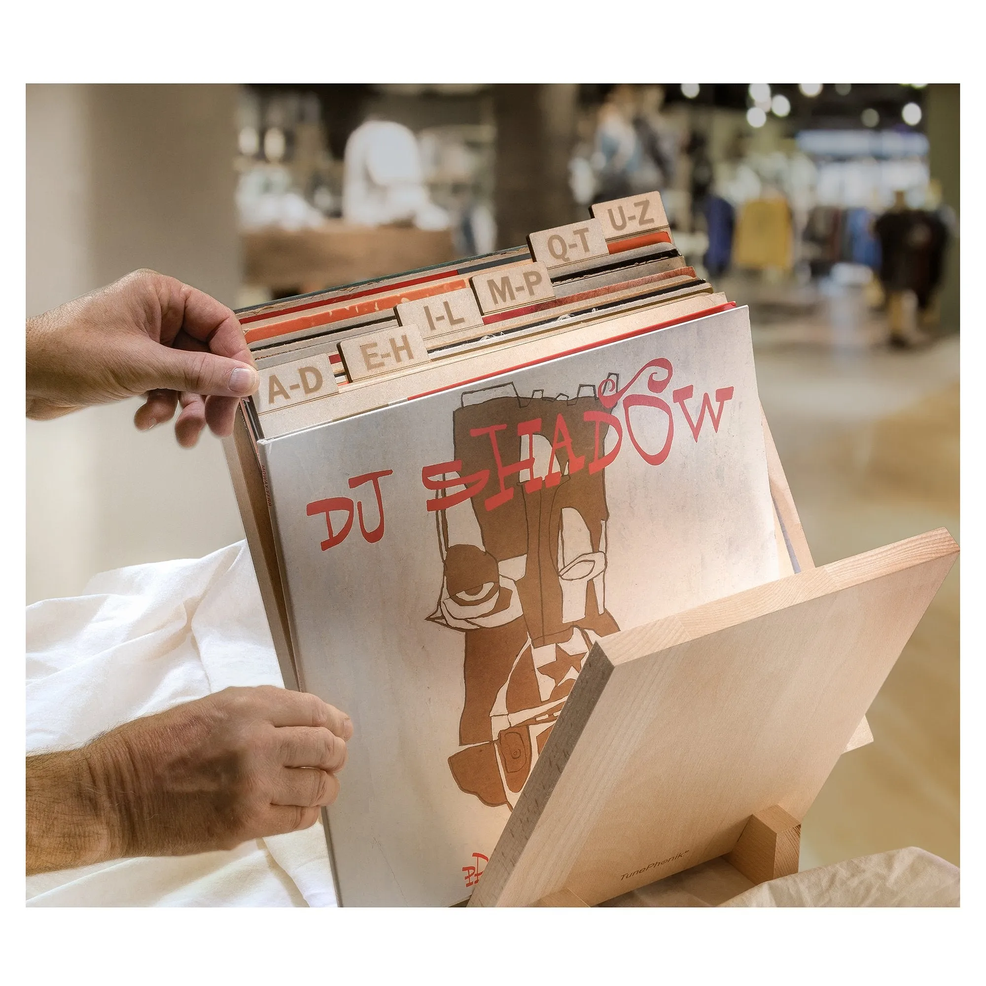 Tunephonik Vertical Laser Cut Wooden Record Dividers To Organize Vinyl Lps Up To 12