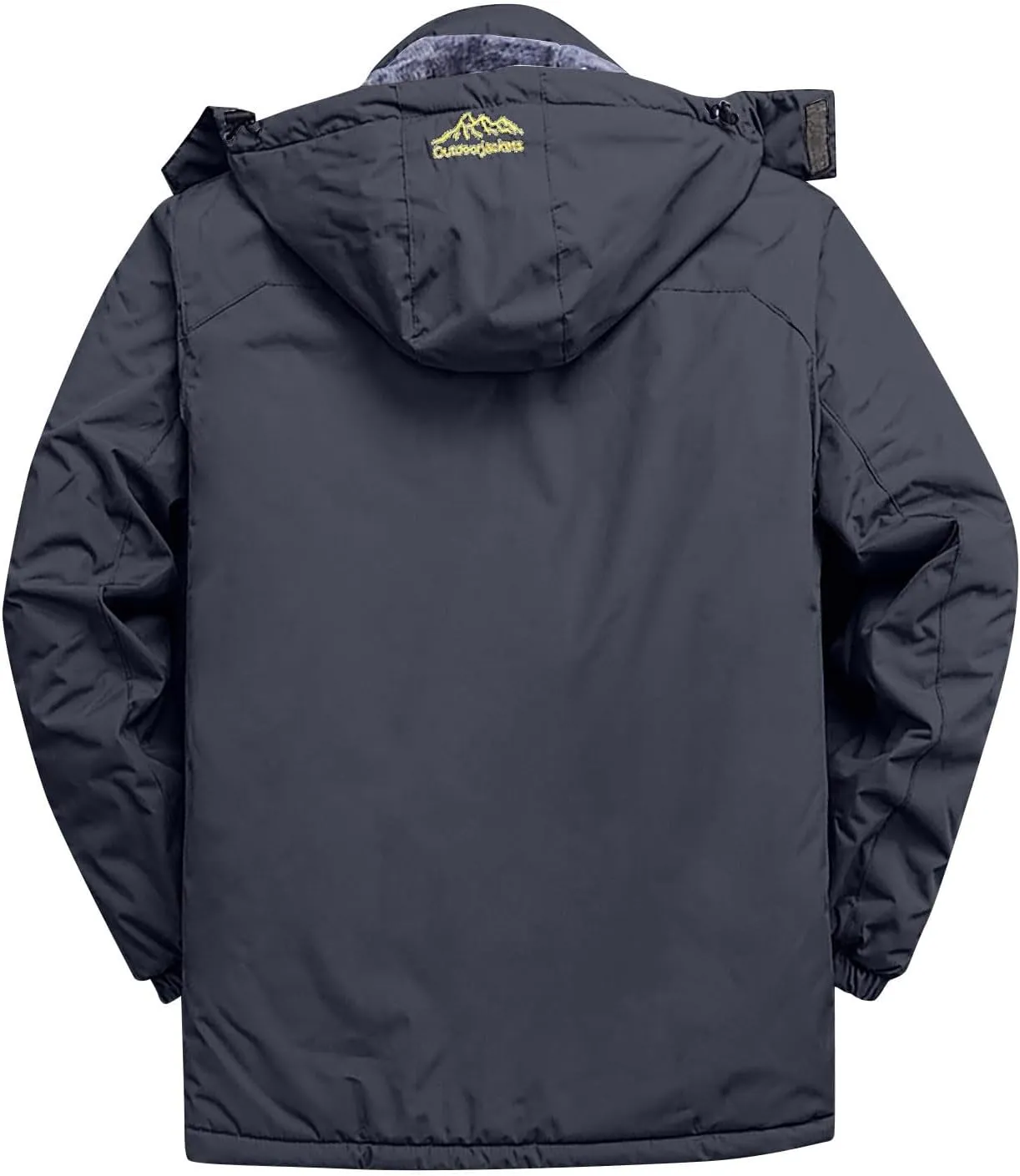 Waterproof Rain Jacket Women Lightweight Outdoor Raincoat Classic Fleece Lining Winter Warm Hoodie for Hiking Travel