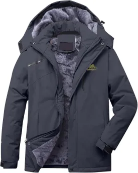 Waterproof Rain Jacket Women Lightweight Outdoor Raincoat Classic Fleece Lining Winter Warm Hoodie for Hiking Travel