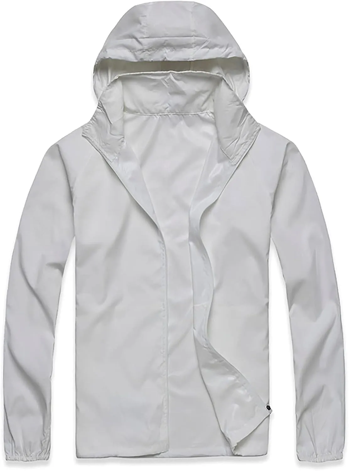 Ymosrh Men's Work Jackets Lightweight Waterproof Windbreaker Rain Jacket Packable with Hood for Hiking Travel, XS-3XL