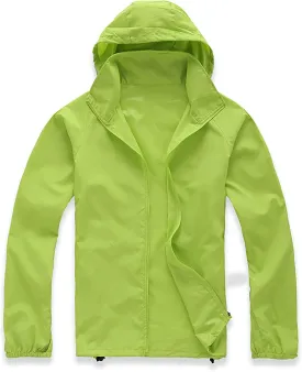 Ymosrh Men's Work Jackets Lightweight Waterproof Windbreaker Rain Jacket Packable with Hood for Hiking Travel, XS-3XL